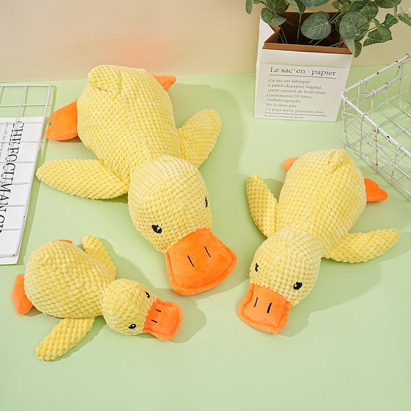 Dog toy plush sleeping duck resistant to biting teeth and sounding to relieve boredom Small and medium-sized dog pet sounding toy