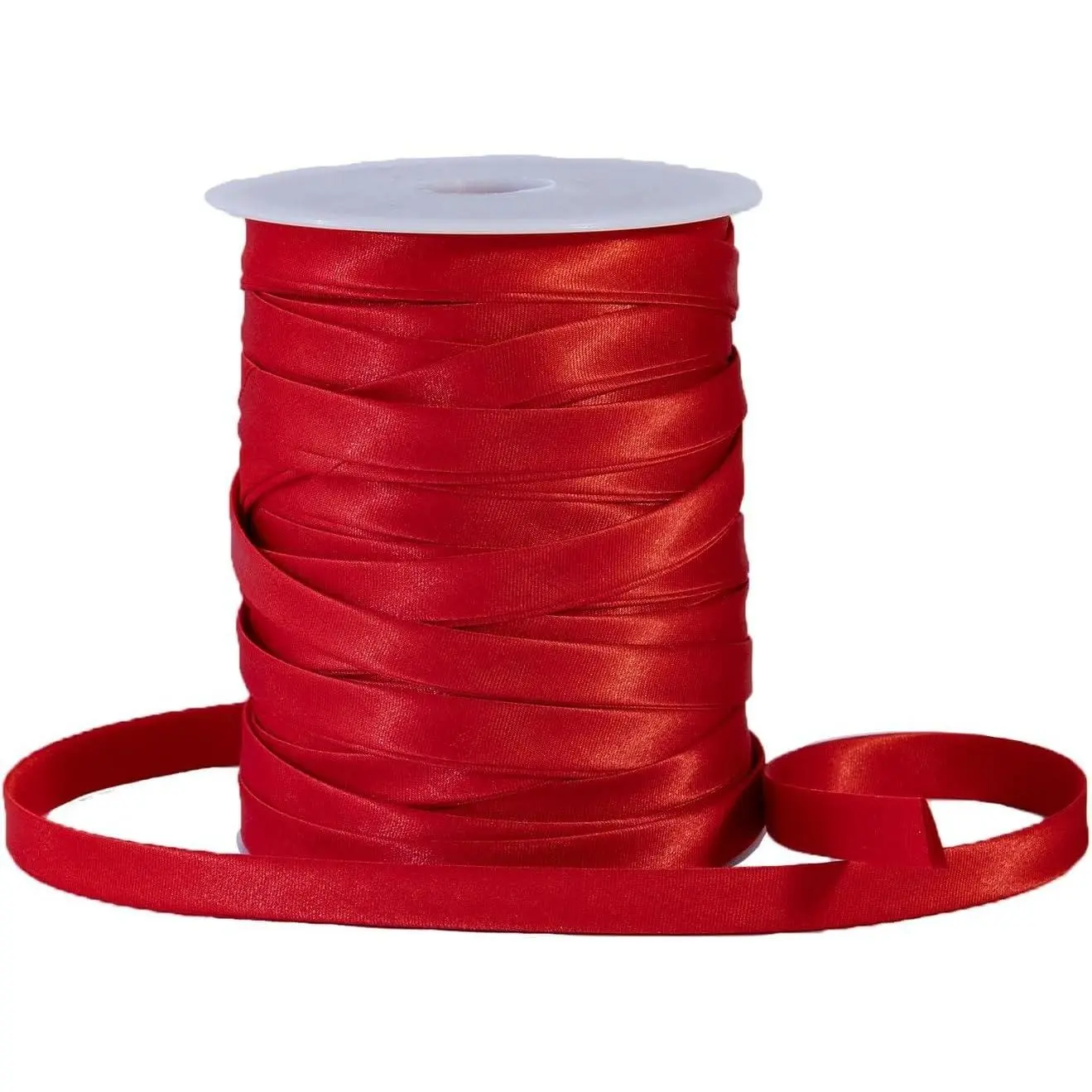 55 Yards Double Fold Bias Tape 1/2 Inch (12mm) Polyester Sewing Binding Tape for Quilting Blanket Edging Garment Hemming Pre-Folded Edge Trim for Fabric Pillow Purse Red