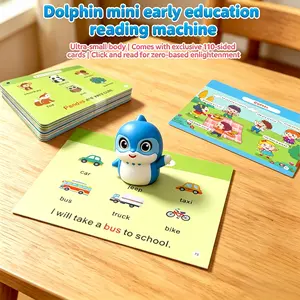 #Summervibes dolphin Talking Flash Cards with Recording Function Montessori Phonics & Sight Words Set 55 Cards 592 Words  Educational Toy for Kids