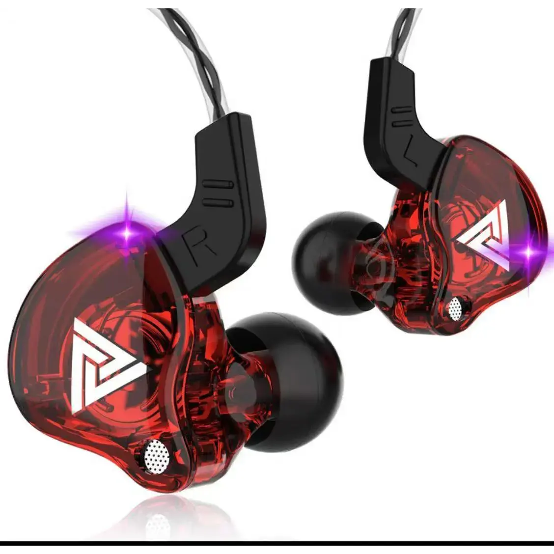 QKZ AK6 HiFi Wired In-Ear Earphones with Mic Subwoofer Noise Cancelling 3D Stereo Sound for Gaming Gym Sports 8D Audio Wired Earbuds Clear Powerful Sound Game Sport In-Ear Earphone HiFi Heavy Blue gaming  earbuds in-ear design earphone