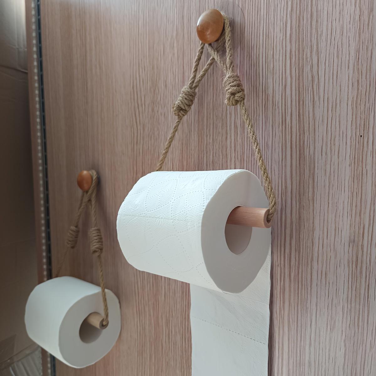 1pc Hanging Toilet Paper Rack, Toilet Roll Paper Holder, Decorative Tissue Dispenser Container, Bathroom Hanging Tissue Towel Hanger, Bathroom Accessories