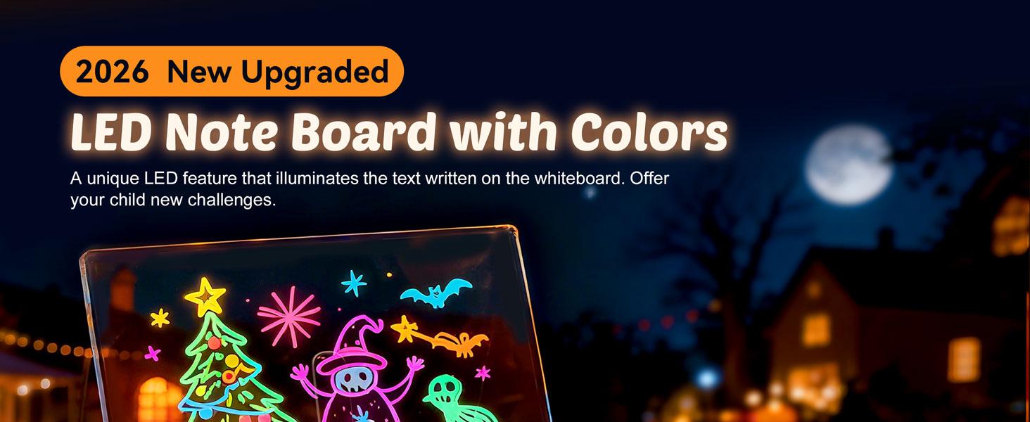 NewBlack Friday Children's LED Drawing Board 2026 New Model 12inch Luminous Notepad with 7 Markers and Tripod Color Doodle Luminous Board Children's Birthday Christmas Halloween Gift NewBlack Friday Children's LED Drawing Board 2026 New Model 12inch Luminous Notepad with 7 Markers and Tripod Color Doodle Luminous Board Children's Birthday Christmas Halloween Gift