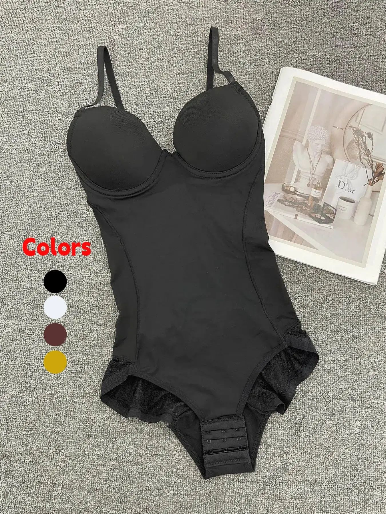 Women's Solid Contrast Lace Ruched Basic Sheer Skinny Shapewear Bodysuit, Comfort Minimalist Sleeveless Bodysuit, Lady Adjustable Spaghetti Strap Bodycon Shapewear for Daily, Gift for Her, Women's Shapewear, Underwear, Please Purchase A Size Up