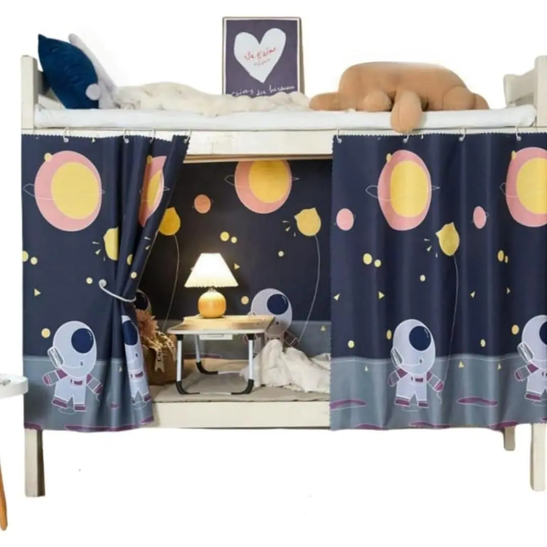 Thicken Bunk Bed Home Bunk Bed Blackout Underbed Cloth Privacy Curtains Dorm Bed Single Twin Bottom Curtains Loft Bed Tent Shading Drapes for Dorm College Home 2 panels