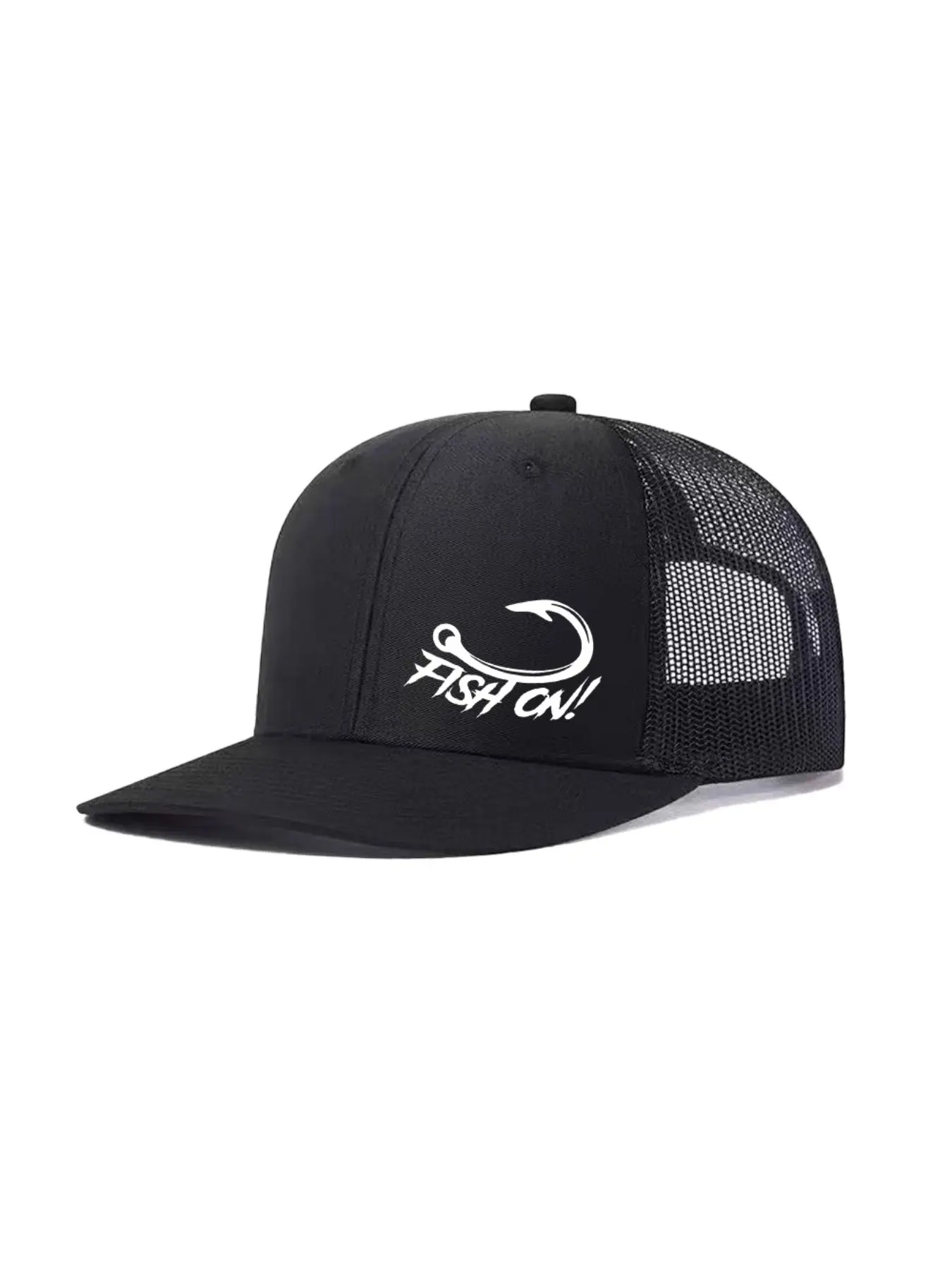 2pcs/1pc Unisex Baseball Cap Fishing Printing Hat Mesh Hats for Mens Women Richardson Slightly Curved Brim Baseball Cap Adjustable Trucker Hats Dad Hats Outdoor Mesh Breathable Sun Hat Printed Trucker Hat Summer Outdoor Hat