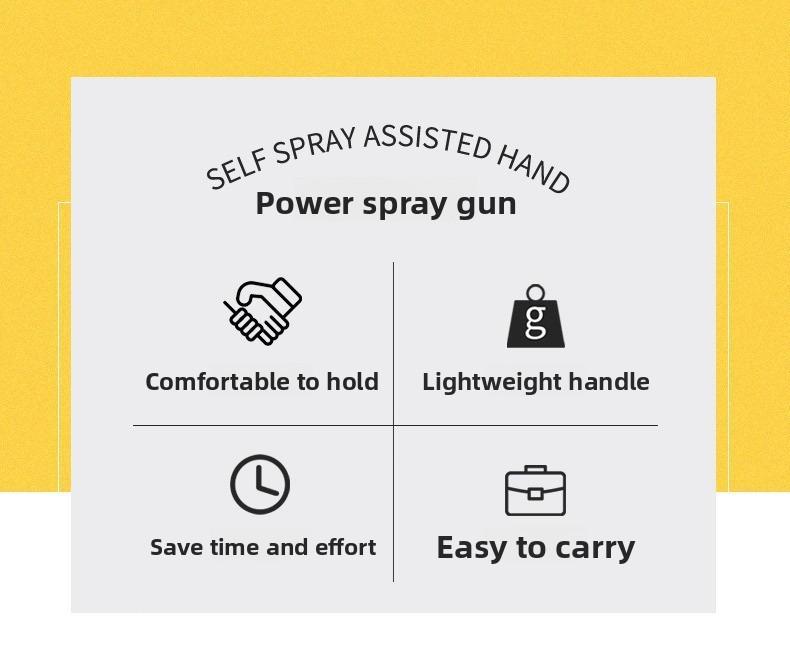 Portable assisted spray gun, universal paint spraying, renovation and color change, handle tool, spray film, spray can, spray nozzle, self-spraying paint
