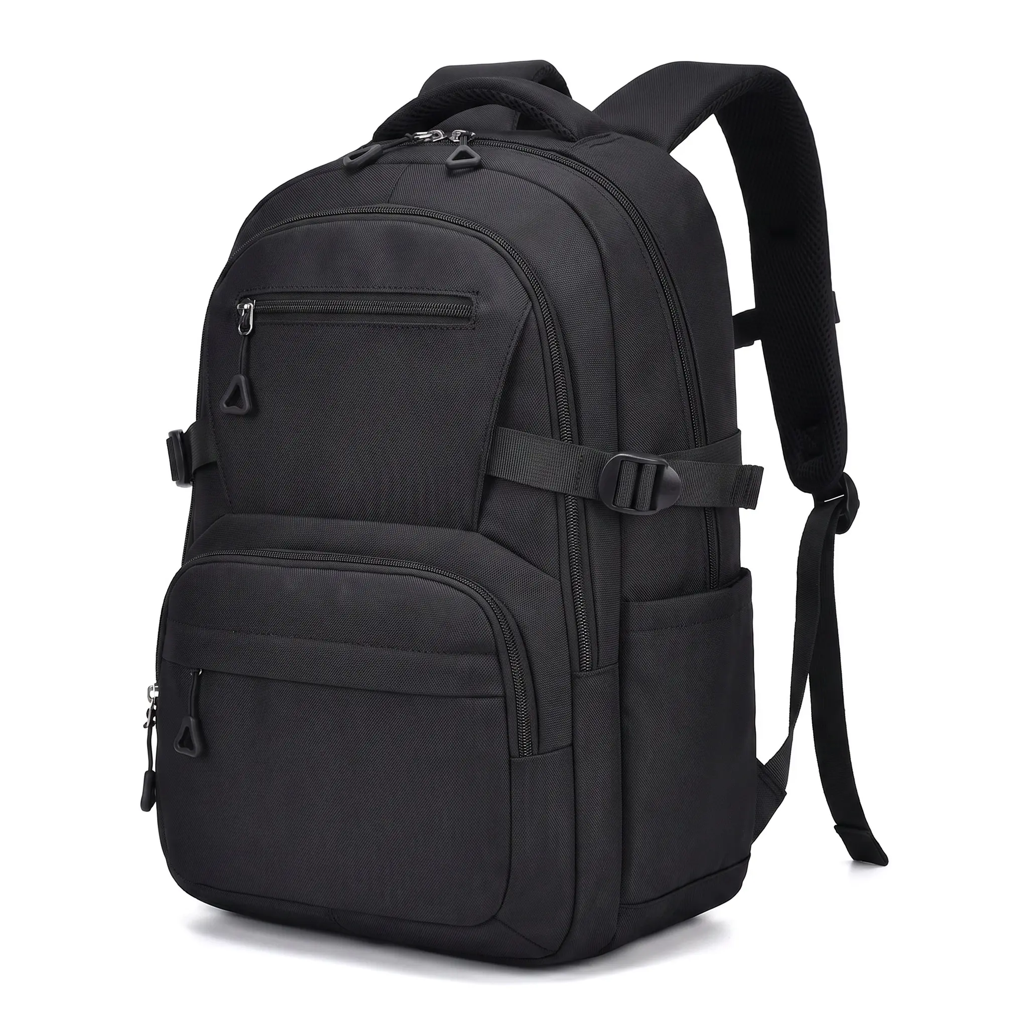 Cozy Minimalist Student Backpack For School Daily 15 Inch Laptop Waterproof Oxford Casual Unisex College Bag With Curved Straps Urban Simple Solid Color Under 20L