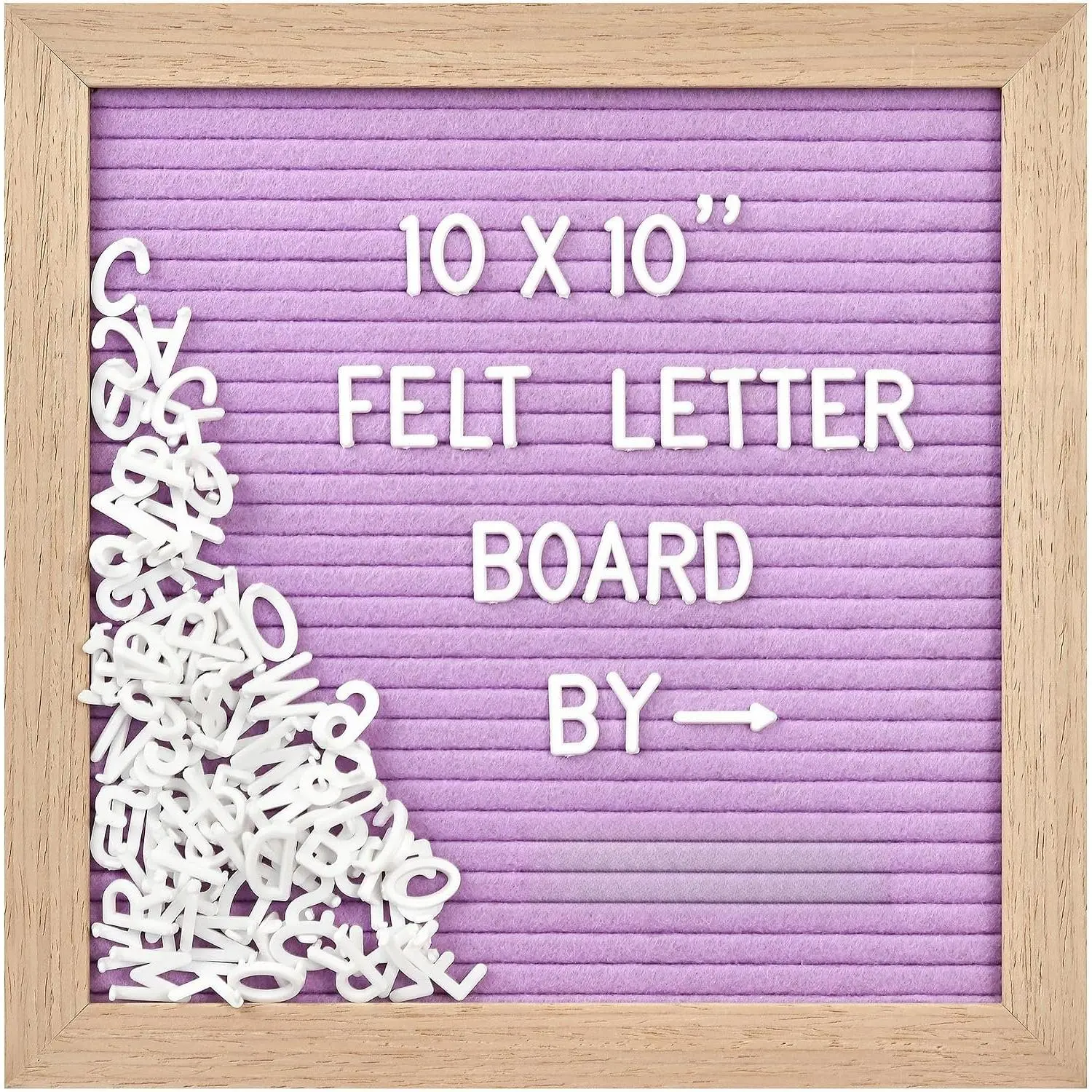 Felt Letter Board with 294 Letters, Numbers, Symbols - 10x10 inch Changeable Message Board with Wooden Frame Wall Mount()
