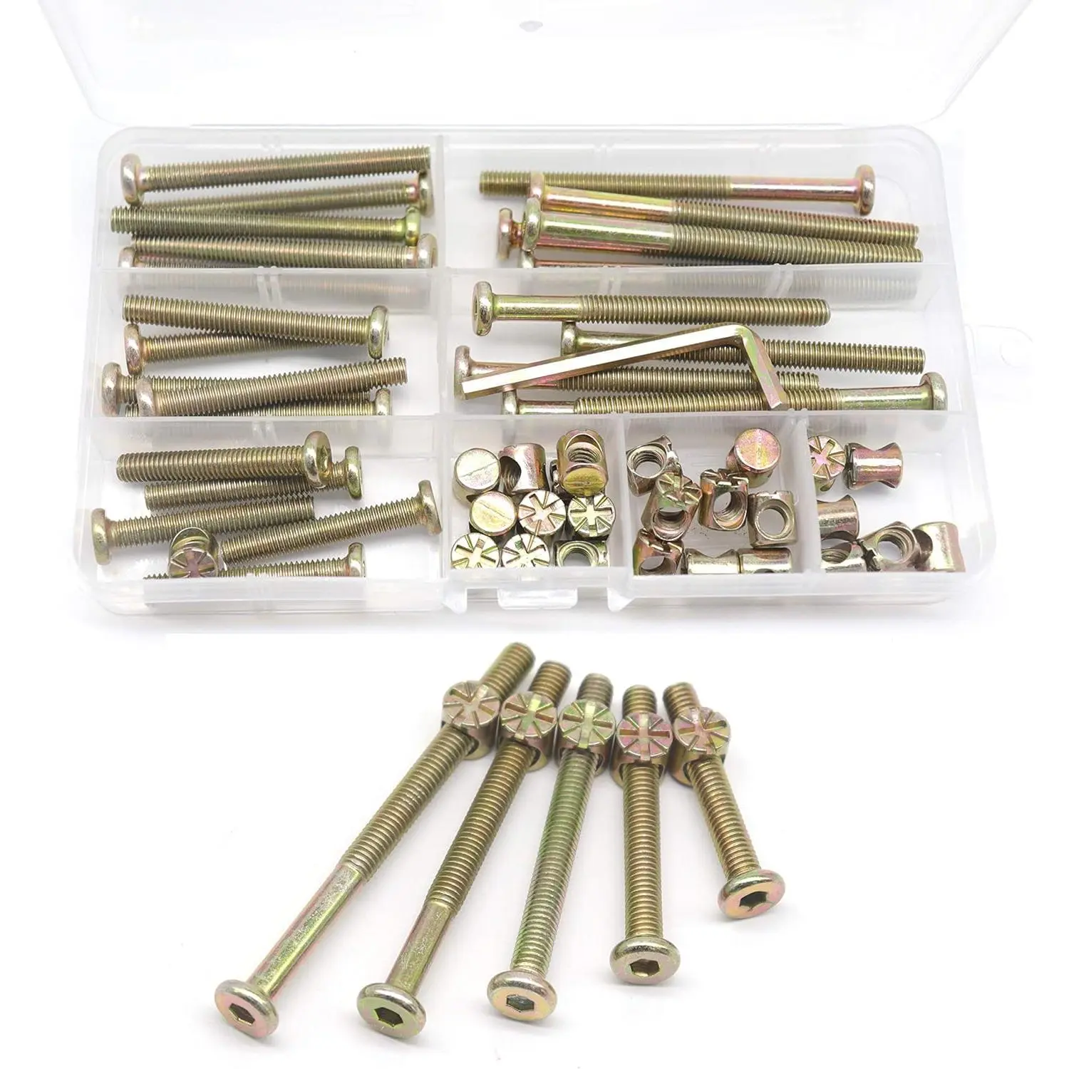 Dream  me, , Graco, Fisher  Screws and  Kit - 25- M6-1.0x40mm/50mm/60mm/70mm/80mm Furniture Barrel   for Bunk Beds and