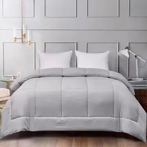 Blue Ridge Home Fashions All Season Comforter King Size, GentleSoft Down Alternative Duvet Insert, Breathable Bed Comforter for Adult/Students Machine Washable Blanket, White/