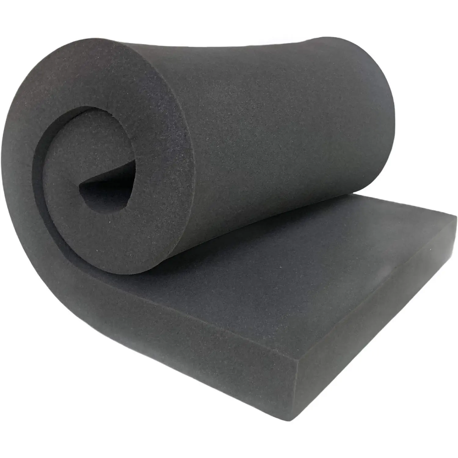 CertiPUR-US Certified Rubber Foam Sheet Cushion - 2" H x 24" W x 72" L, Multi-Purpose Foam Padding for Seat Replacement, Upholstery & Acoustic InsulationGift