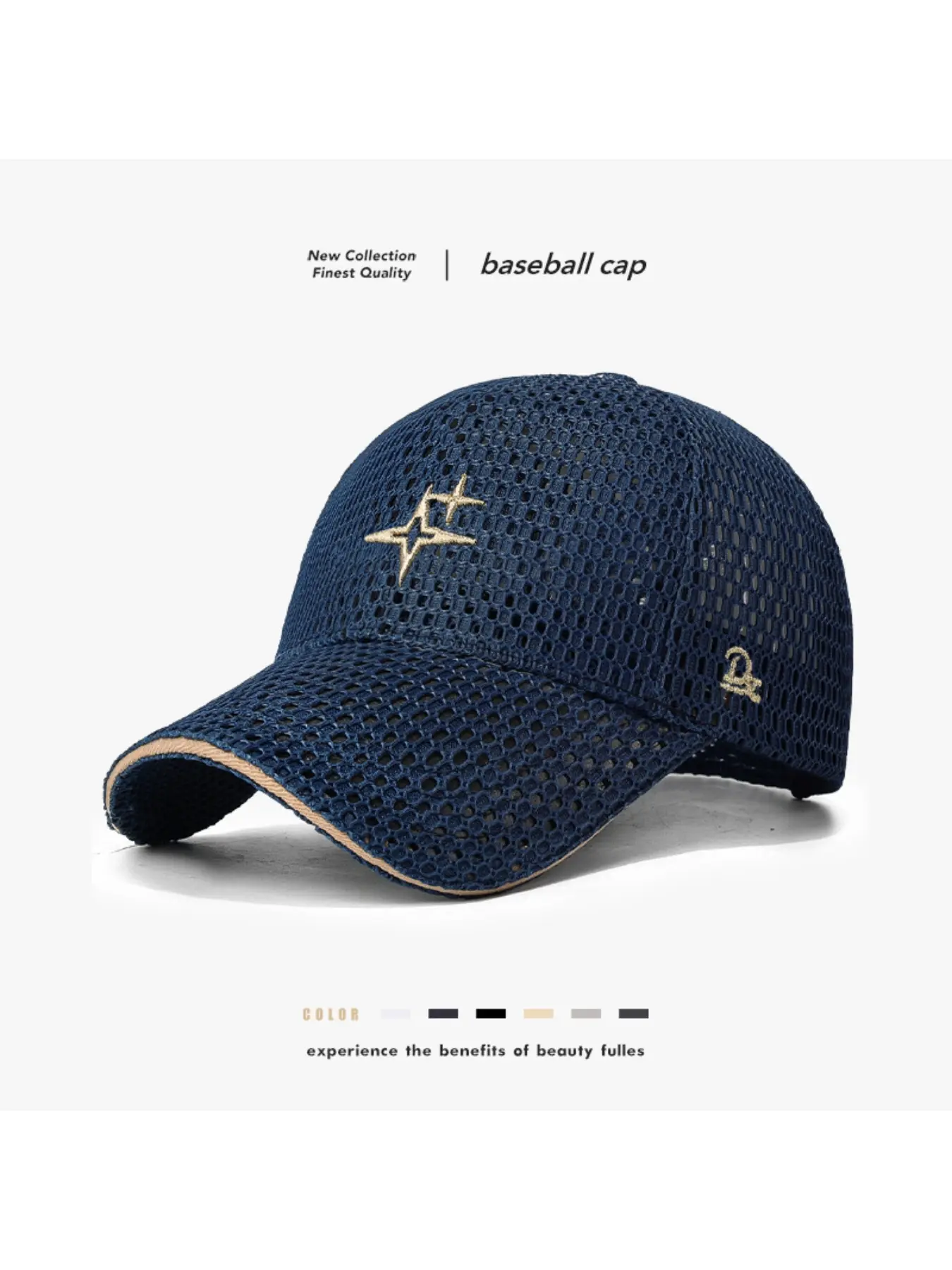 Adjustable Breathable Quick Dry Baseball Cap Sun Protection Outdoor Unisex