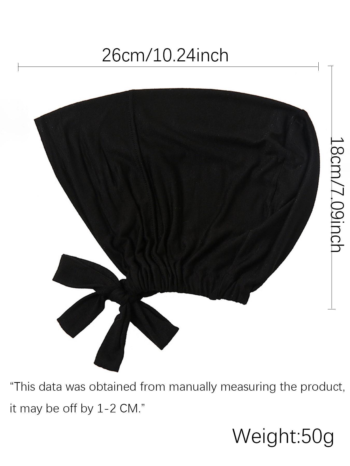 Solid Color Hijab Underscarves, Breathable Comfortable Hijab Undercap, Women's Modest Islamic Clothing Accessories for Daily Wear