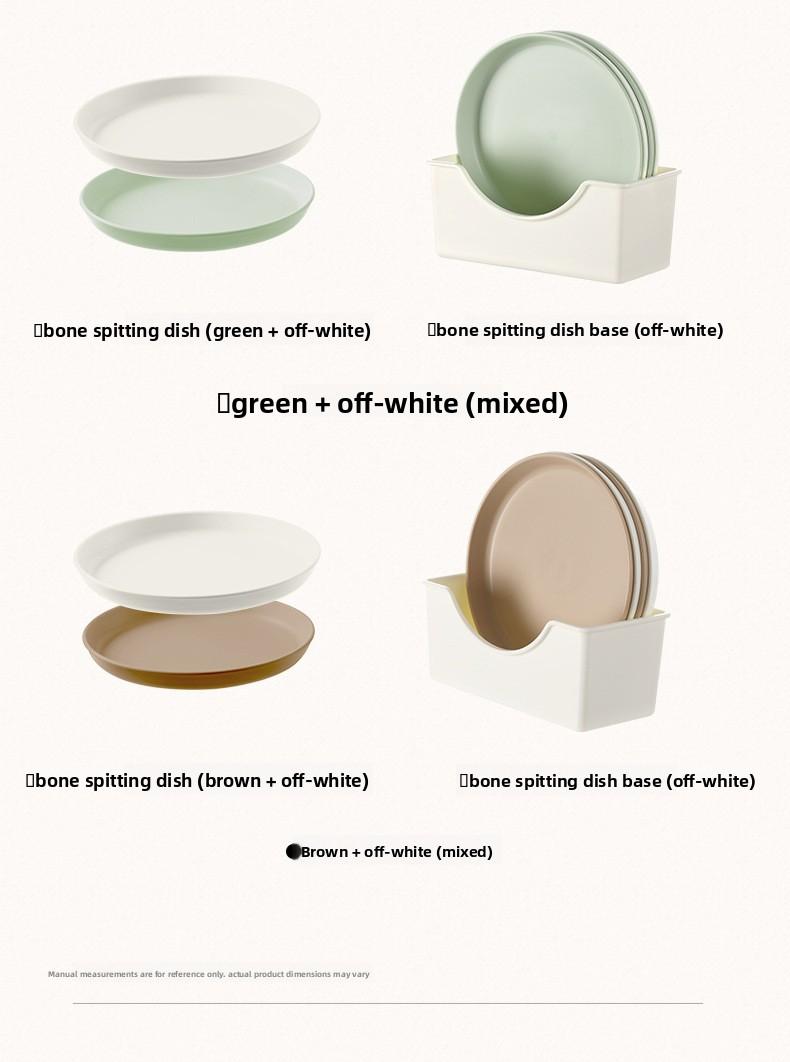 FaSoLa Japanese-style bone dish for home use, a waste dish for bones, plastic snack tray