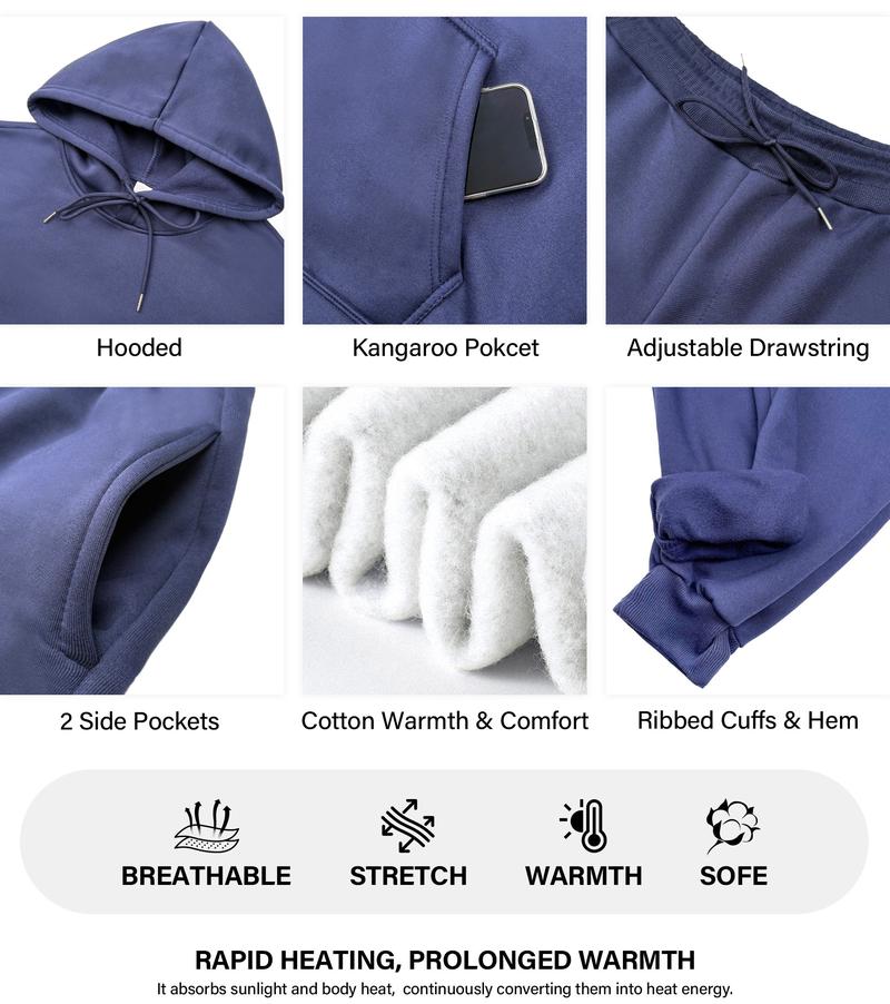 Couple's Heartbeat Print Hooded Sweatshirt and Drawstring Sweatpants Set, Casual Sportswear, Long-Sleeve Hooded Jacket and Pants, Suitable for Autumn, Winter, and Spring, Everyday Wear, Tracksuit, Casual Athletic Wear