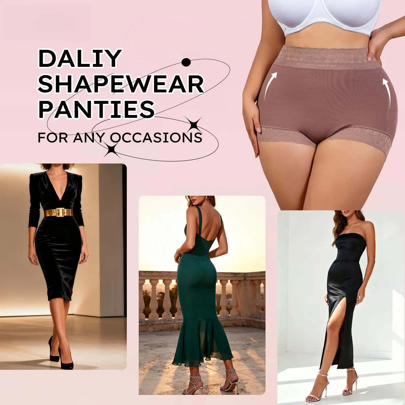 Women's Seamless High Waist Shapewear Tummy Control Butt Lifting Shorts Stretchy Breathable Lace Trim Everyday Comfort Womenswear Belts