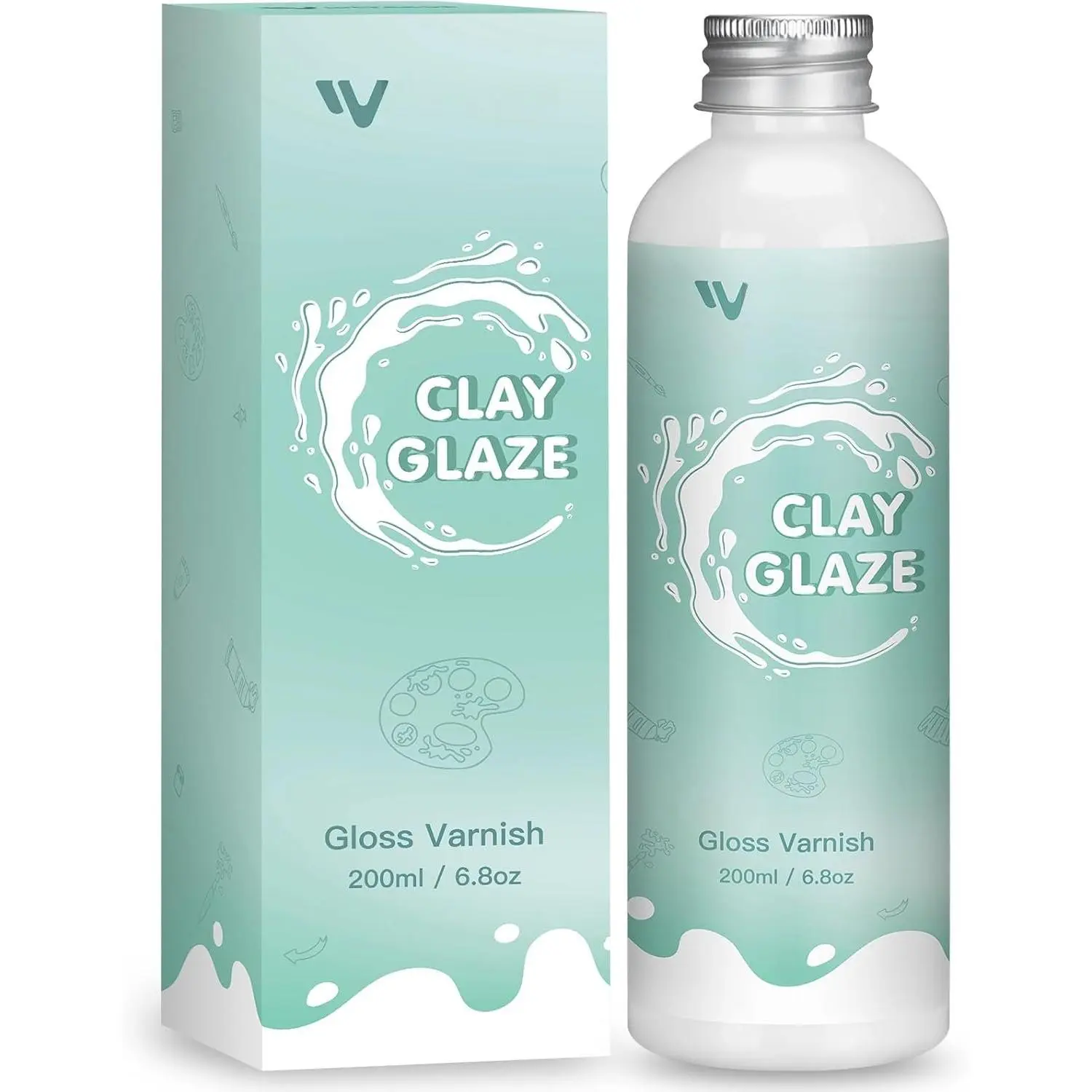 200ML Air Dry Clay , High Gloss Air Dry Clay Varnish, Protects Against Cracks & , Ideal for Clay, Ceramic, Paintings, Plaster,  and Crafts