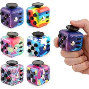 6 Pack Fidget Cubes for Adults, Sensory Infinity Cube for Kids Teen, Stress Relief Set for ADHD, Autism, Anxiety, Fidgets Toy Gift for Office, Classroom, Travel (Mix)fidget toys