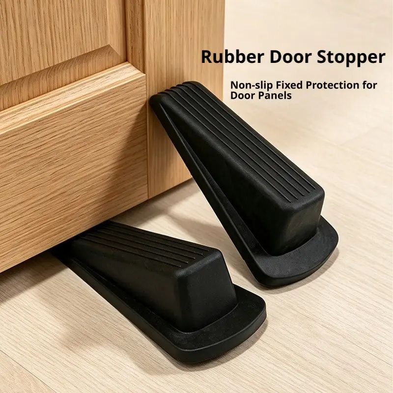 2pcs Door Stopper, Non Slip Rubber Base, Prevents Door Slamming, Safety Door Holder for Home Office Hotel, Interior Exterior Doors