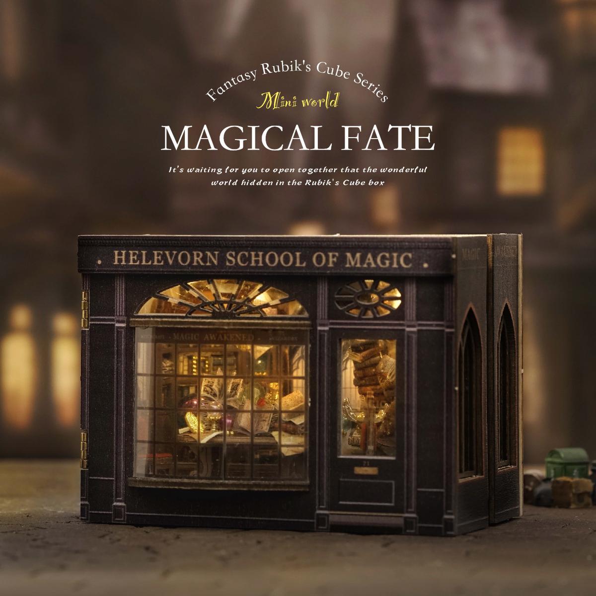 Fantasy Magic Cube Series DIY Miniature Dollhouse Cabin, 1 Box Wooden Handmade 3D Puzzle Model Toy and Creative Home Bedroom Decoration Fantasy Magic Cube Series DIY Miniature Dollhouse Cabin, 1 Box Wooden Handmade 3D Puzzle Model Toy and Creative Home Bedroom Decoration