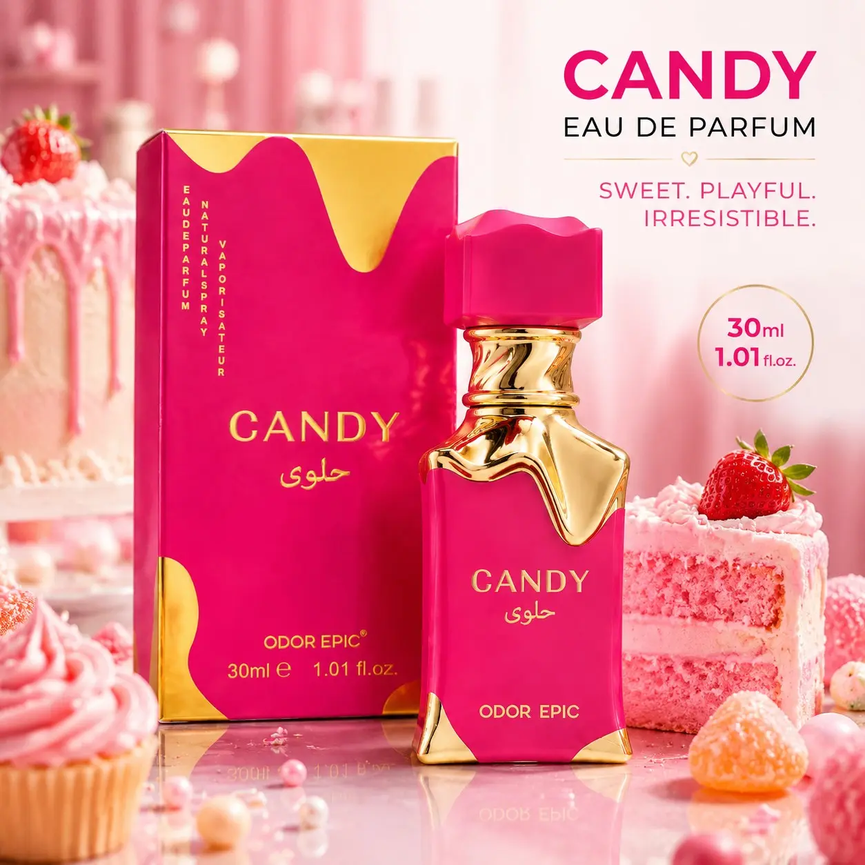 Women's Perfume, Cake Food Scent, Long-Lasting Romantic Fragrance, Elegant Gift, Premium Packaging, Ideal for Daily Use, Travel, Parties
