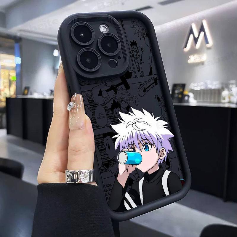 Anime Killua Hunt3r X Hunt3r Silicone Phone Case|Gift For Fans|Gifts for anime lovers For iPhone 17 Pro Max 16 15 14 13 12 11 X Plus Air For Samsung S21 S22 S23 S24 S25 S26