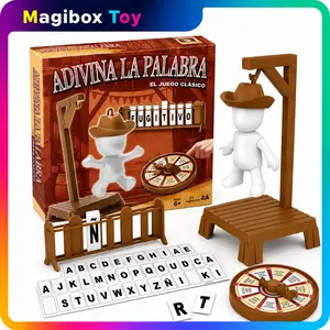 Fun Alphabet Guessing Hangman Board Game, Kids & Teens English Spelling Word Learning Toy, Interactive Challenge Game, Family Party Game