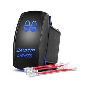 Nilight 5-Pin Laser SPST Rocker Switch with On/Off Function for Backup Lights, Blue Electrical Switch