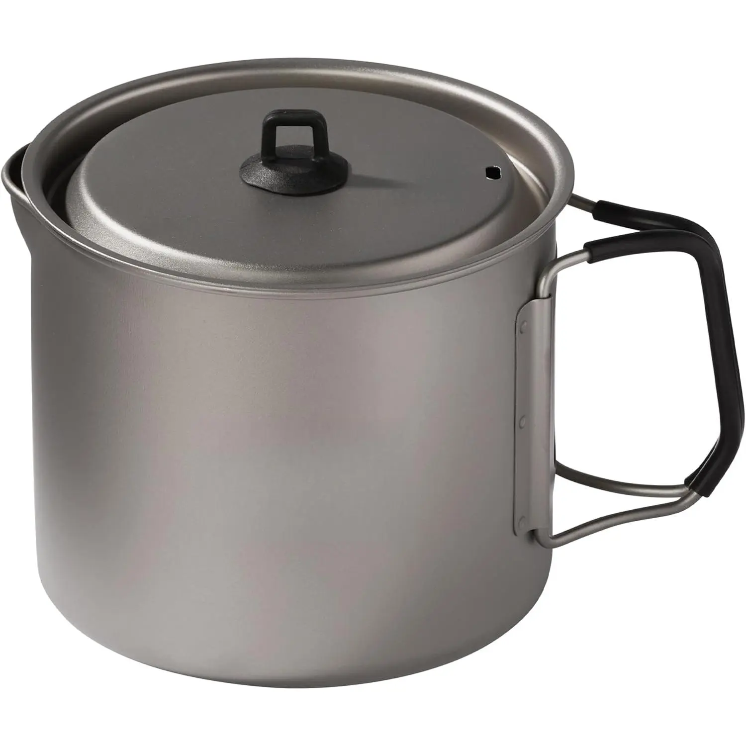 Ultralight Titanium Camping Kettle, 900mL Portable Outdoor Coffee & Tea Pot for Backpacking with Folding Handles, Portable Outdoor Coffee & Tea Pots, Campfire-Safe Coffee & Tea Pots