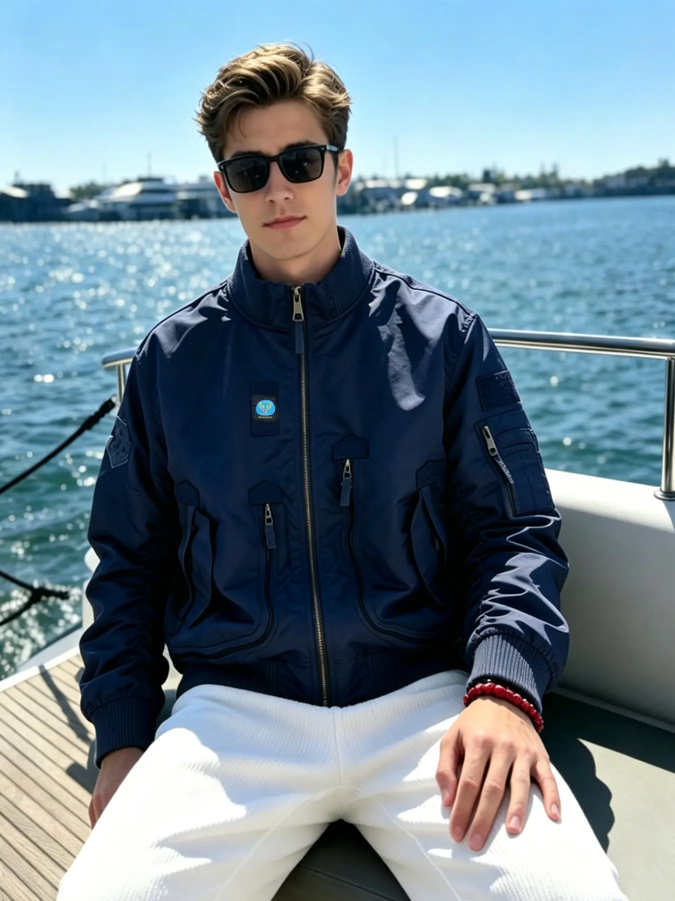 Men's Fashionable Pilot Jacket for Spring and Autumn 2026, Lightweight Travel Outerwear, Trendy Commute Coat, Stylish Flight Jacket