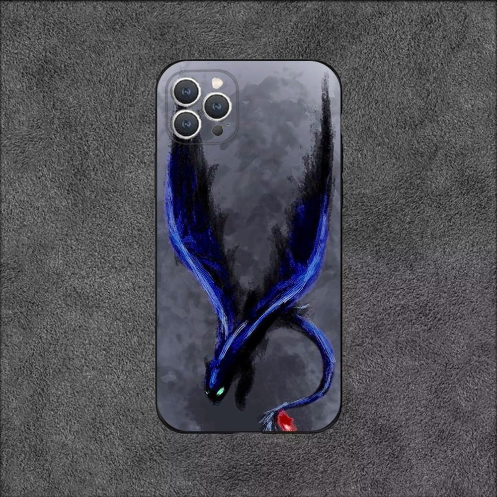 C-Cartoon T-Toothless Phone Case For iPhone 16,15,14,13,12,11,Plus,Pro  Max,XS,X,XR,SE,Mini,8,7 Soft Silicone Black Cover - TikTok Shop