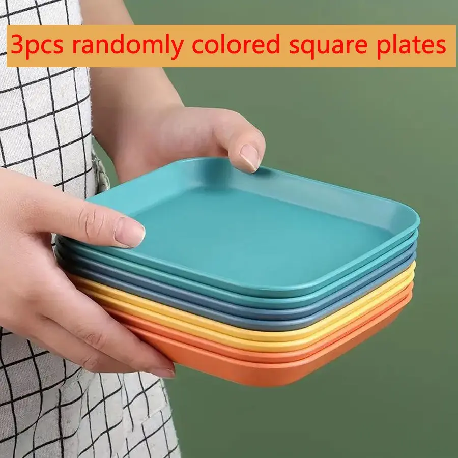 Fashionable Practical Dining Trash Plate, Small Dish Tray, Snack Plate, Plastic Cake Plate, Blue, Plastic Food Plates, Serving Plates, Food Trays