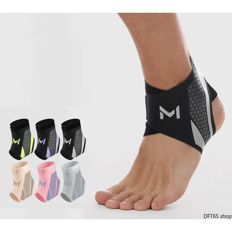 Adjustable Compression Ankle Brace Breathable Elastic Wrap Anti Sprain Support Pad Flexible Snug Fit Unisex For Basketball Football Running Outdoor Sport Joint Stabilization Lightweight Ankle Protective Sleeve