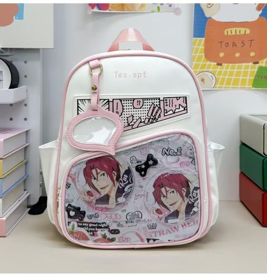 Y2k Anime Ita Backpacks Girls Transparent Bag Students DIY Display Schoolbag Cute Large Capacity Rucksack Casual Travel Knapsack