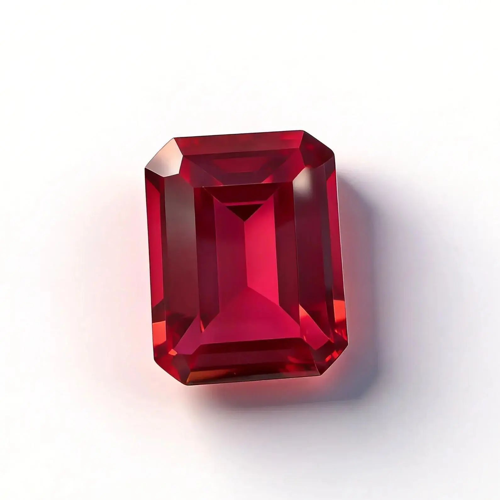 Lab-Grown Emerald Ruby Gemstone Ring with Authenticity Certificate