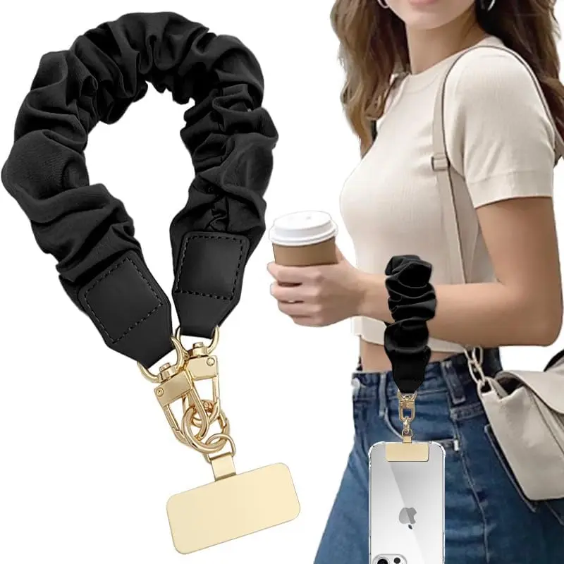 Anti  Phone Wrist Strap, Elastic  Phone Lanyard for Cell Phone, Cute Scrunchie Design Wristband