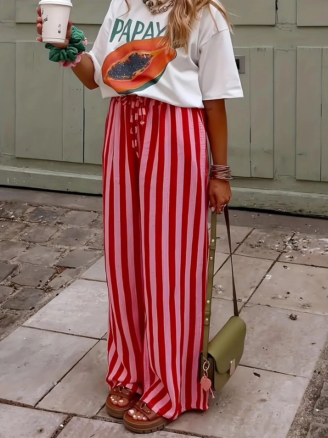 Fashionable New Women's Tie-Waist Loose Wide-Leg Long Pants, Perfect for All Seasons, Stylish and Comfortable, Ideal for Daily Wear