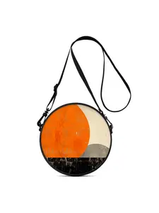 Orange Abstract Geometric 2D Printed Lightweight Women's Crossbody Bag, Perfect Gift For Her, Multi Ways To Wear: Crossbody, Single Shoulder, Double Shoulder & Handheld, Great For Commute, Outdoor Travel, Casual Daily & School
