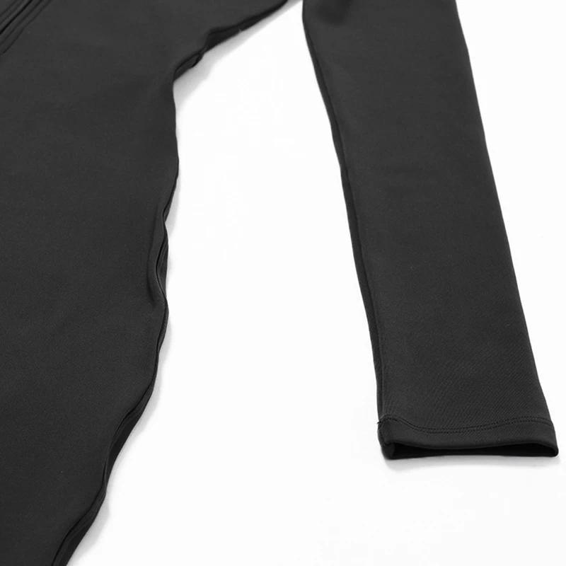 Warm Thin Fleece Jumpsuits Women's Tracksuit Winter One-Piece Sports Suit Black Fitness Jumpsuit Long Sleeves Workout Bodysuit