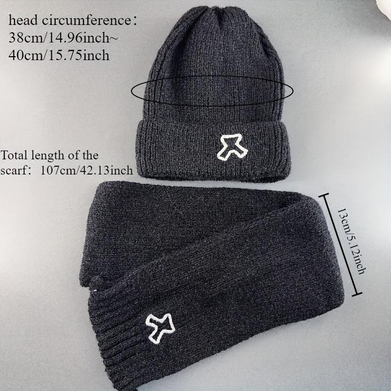 ' Chunky Beanie & Infinity Scarf Set - Winter Hat and Matching Scarf, Stretch Fit for & (Unisex), Christmas Holiday Gift, Party Outfits, Lightweight Warm for snow Play,