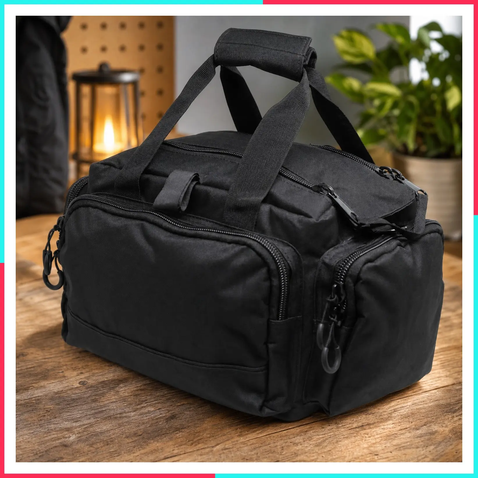 Medium Size Range Bag for Shooting - Gun Case for Handguns, Ammo Storage, Tactical Backpack with Molle Webbing, Free Subdued USA Patch