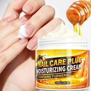 Nail Cream, Nail Treatment, Nail Nourishment, Enriched With Turmeric, Deeply Hydrates，Lightweight & Non-Greasy, Easy To Apply, Gentle & Hydrating, Enhances Nail Shine ，Natural Formula ，110g For Daily Nail Care