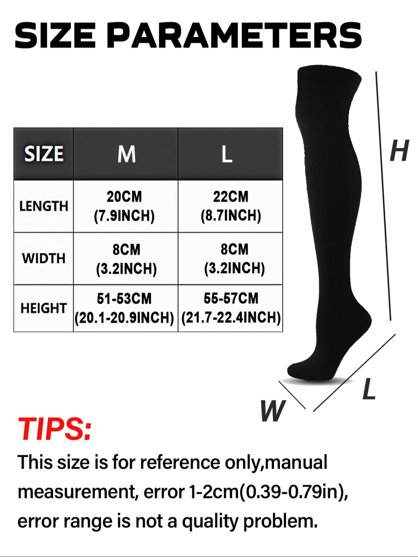 3 Pairs Knee Thigh High Compression Stockings Over the Knee for Women Men Long Socks 15 - 20 mmhg Circulation Socks Blood Flow Issues Running Pregnancy Sport Gym Medias para la Mujer Medical