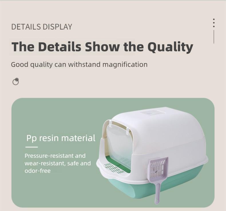 Extra Large Cat Litter Box, Fully Enclosed, Splash-Proof, Odor-Proof, Pet Cleaning Products