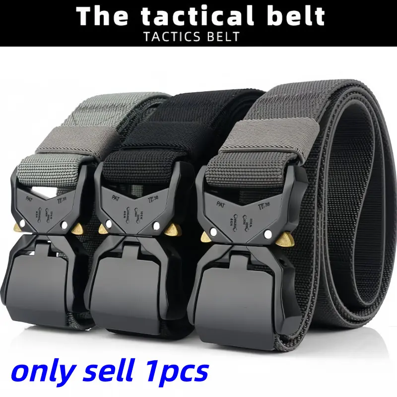 Cobra Nylon Tactical Belt, Multi-Functional Carrying Military Outdoor Training Belt, Men's Outdoor Sports Belt, Durable, Versatile and Secured Design