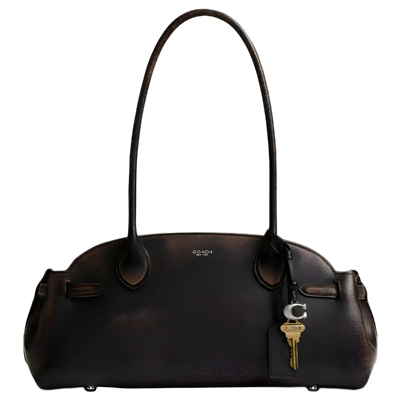 Coach Empire Carryall 34 Leather Shoulder Bag for Women, Large Size, Brown