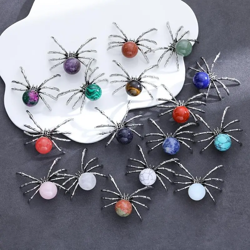 Boho Style Animal Charm Necklace Set - 5/10pcs Long-Legged Spider Pendant Colorful Costume Jewelry Necklaces for DIY Making, Halloween Gifting, Boho Style Necklace