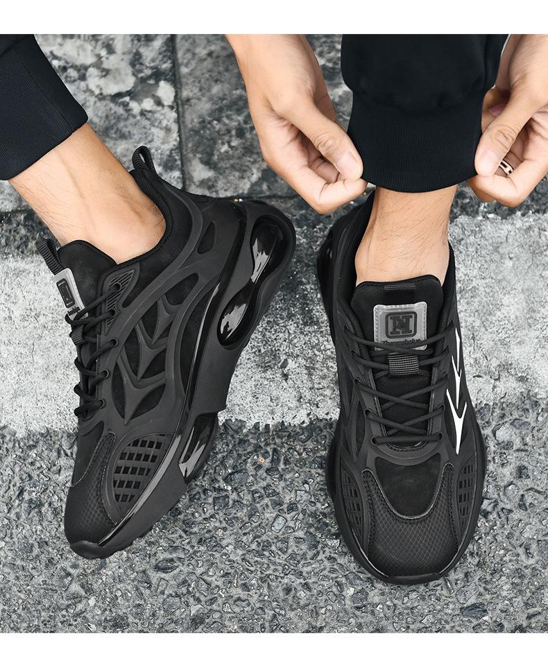 Brand GGOR Men's Plus Size Heavyweight Sneakers - Breathable Mesh Cushioned Training Sneakers with Slip-Resistant Sole, Low-Top & Insole for Running, Gym, Casual Wear - - Comfortable Daily Sports Shoes