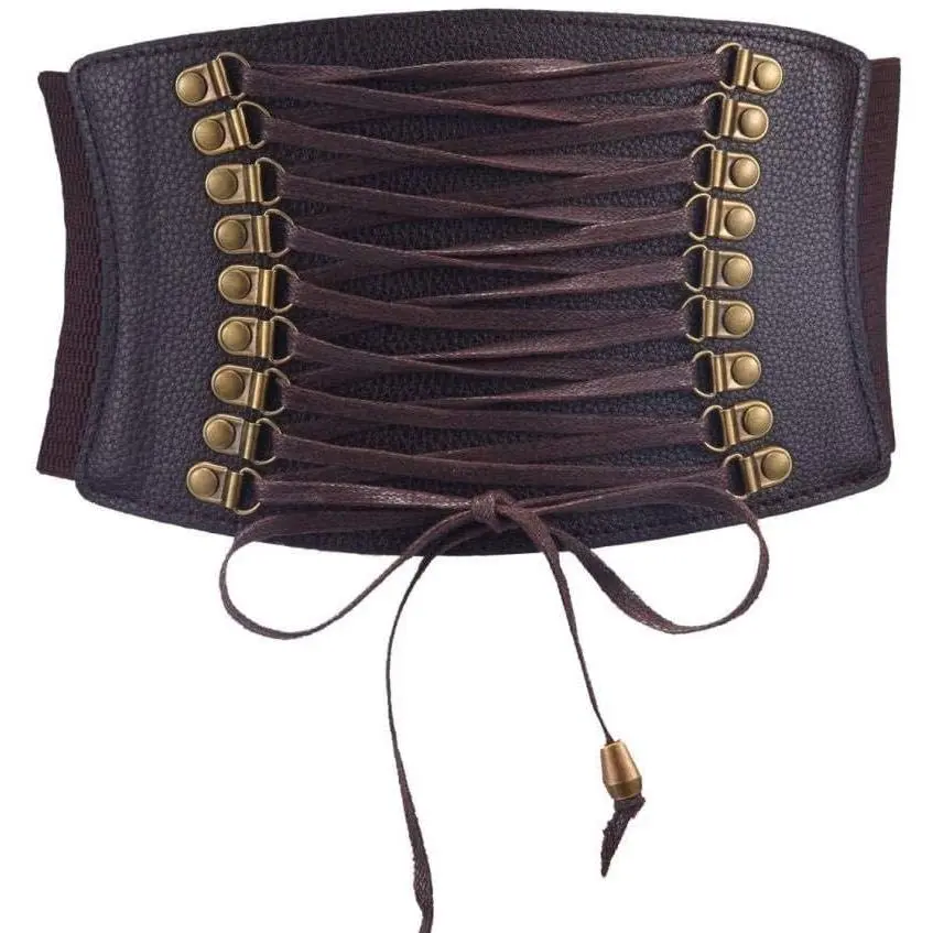 Womens PU Leather Belt High  Cincher Belt Corsets for   Wide Belt