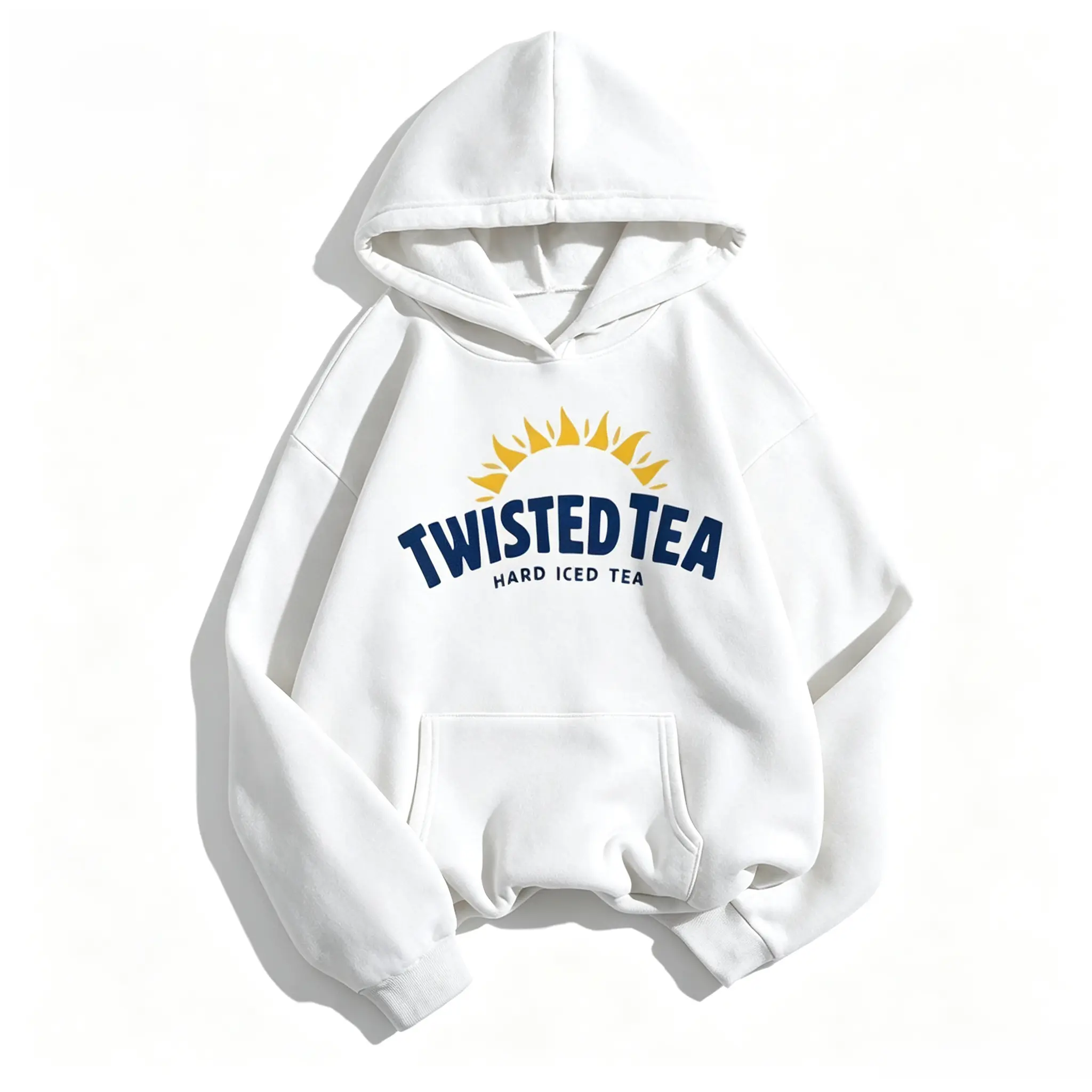 Women's Team BDK Twisted Tea Logo Longsleeves Hoodie - Fitted Cotton-Poly Blend Cozy Pullover Top, Graphic Print, Foldable, Hooded Neck, Soft for Casual Outdoors Wear, Avoid Ironing On Logo
